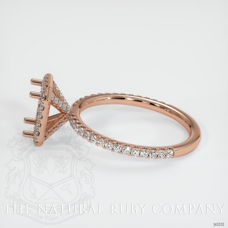 14K Rose Gold Pave Ring Setting