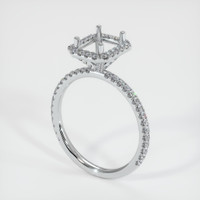 14K White Gold Pave Ring Setting Video
