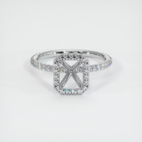 14K White Gold Pave Ring Setting Image