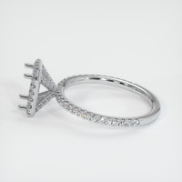 14K White Gold Pave Ring Setting Image