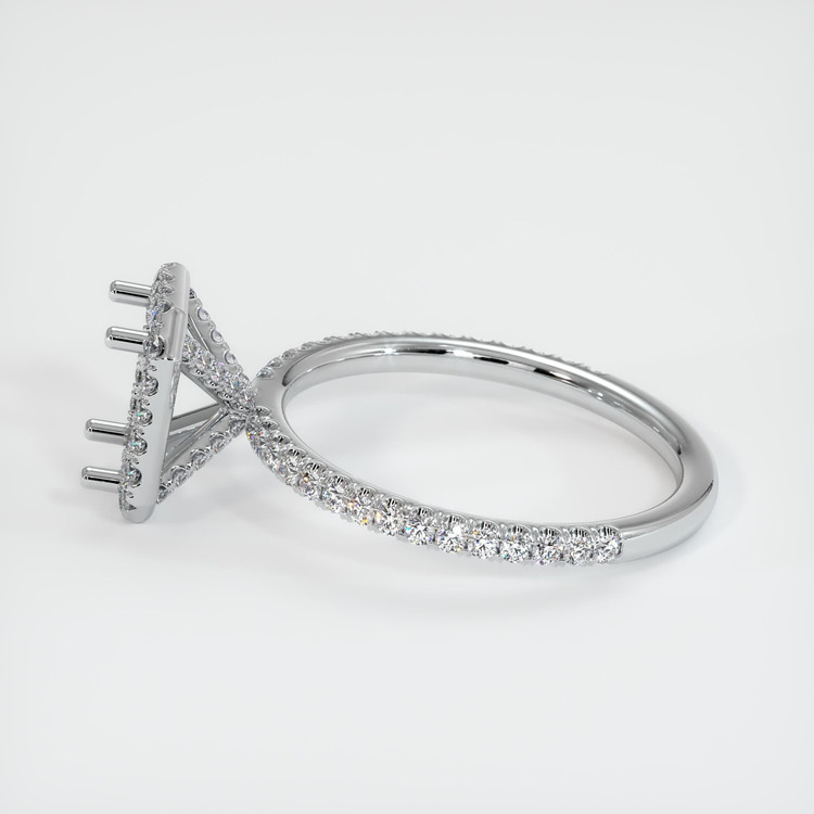 14K White Gold Pave Ring Setting