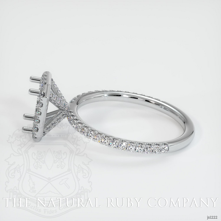 14K White Gold Pave Ring Setting