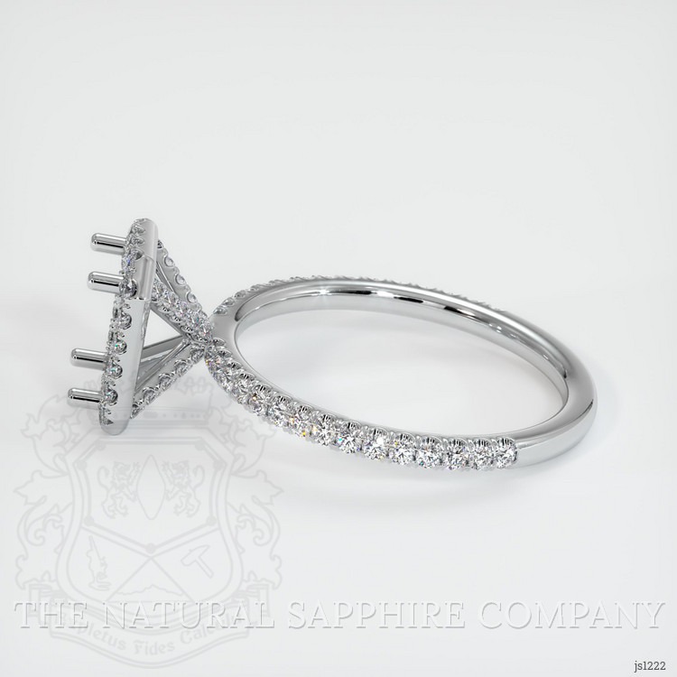 14K White Gold Pave Ring Setting