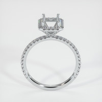 14K White Gold Pave Ring Setting Image