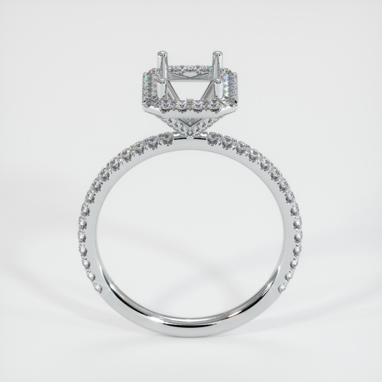 18K White Gold Pave Ring Setting