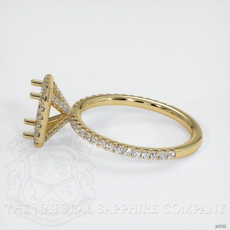 14K Yellow Gold Pave Ring Setting