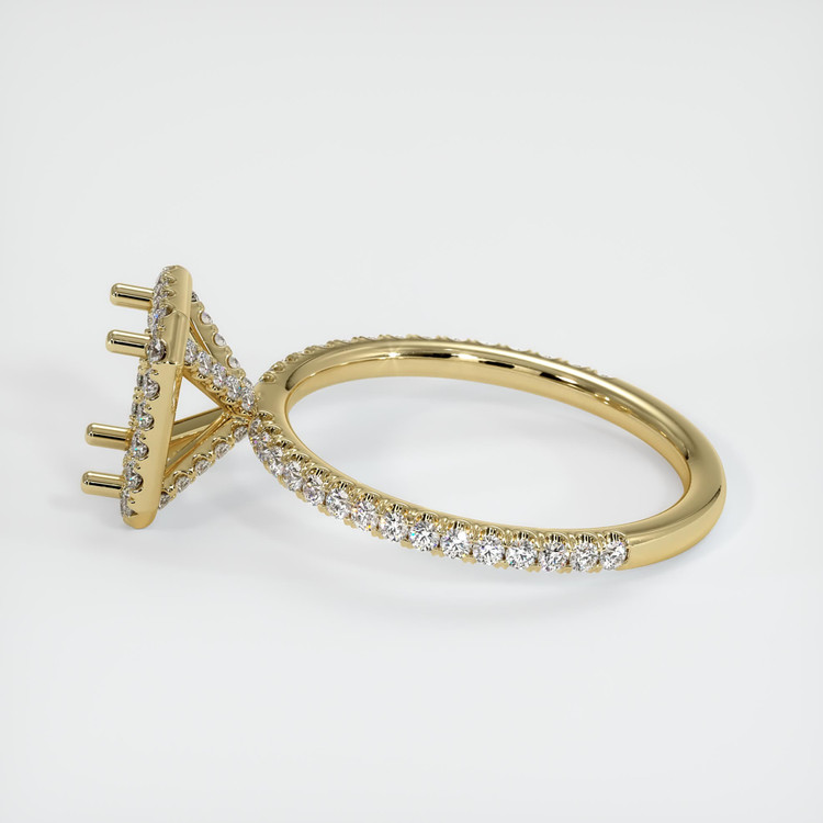 14K Yellow Gold Pave Ring Setting