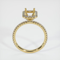 14K Yellow Gold Pave Ring Setting Image