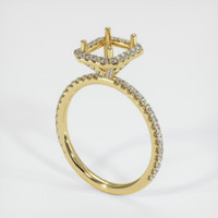 18K Yellow Gold Pave Ring Setting Video
