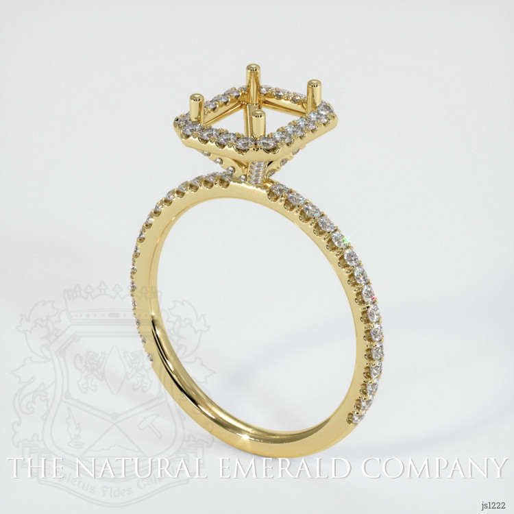 18K Yellow Gold Pave Ring Setting