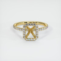 18K Yellow Gold Pave Ring Setting Image