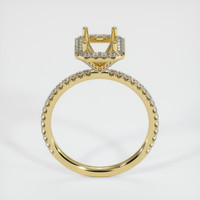 18K Yellow Gold Pave Ring Setting Image