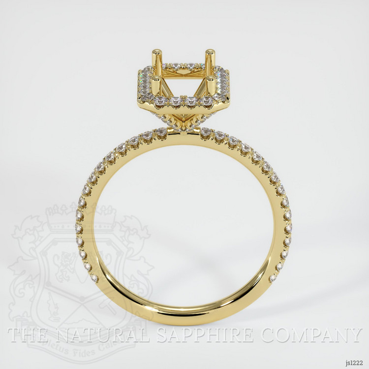 18K Yellow Gold Pave Ring Setting
