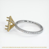 14K Yellow & White Pave Ring Setting Image
