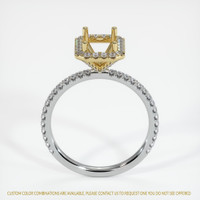 14K Yellow & White Pave Ring Setting Image