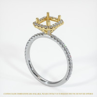 18K Yellow & White Pave Ring Setting Image