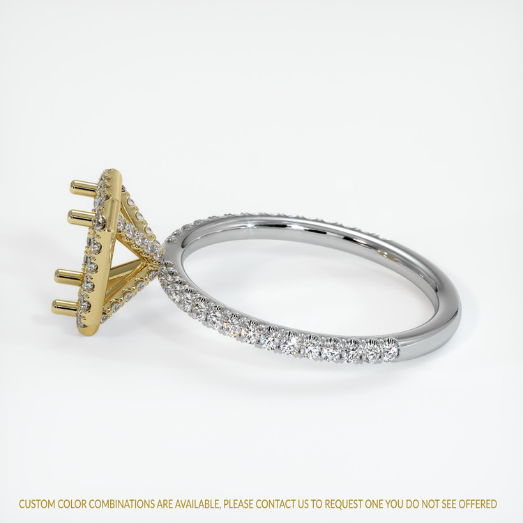 18K Yellow & White Pave Ring Setting