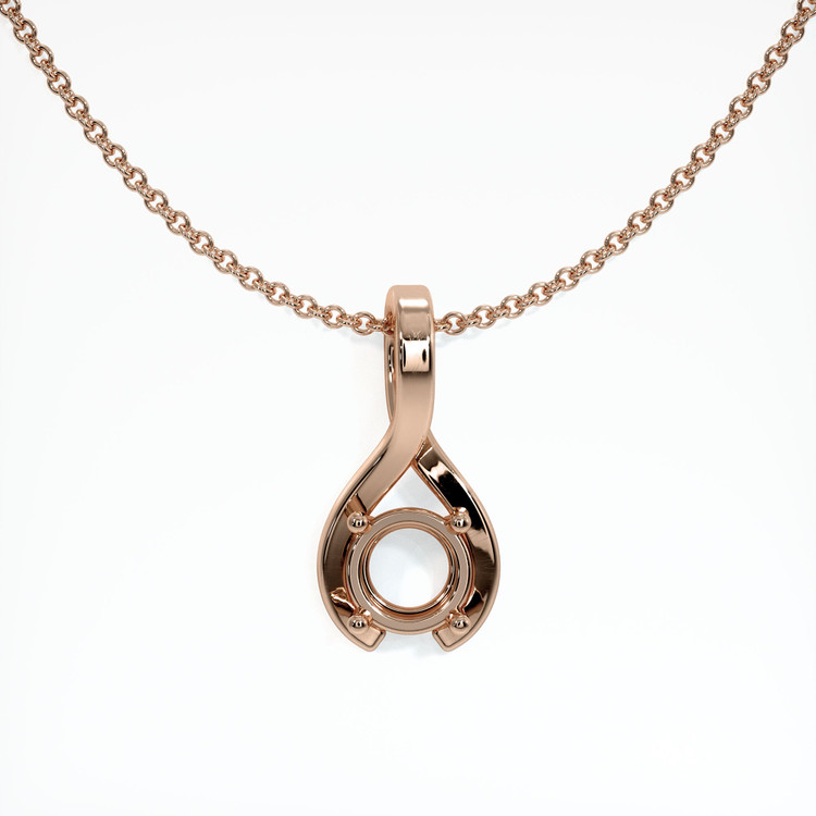 14K Rose Gold Vedic Pendant Setting