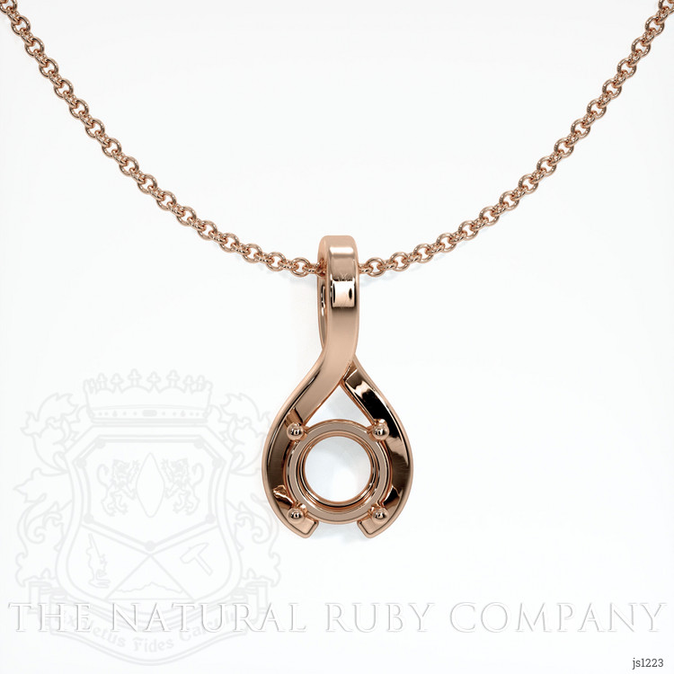 14K Rose Gold Vedic Pendant Setting