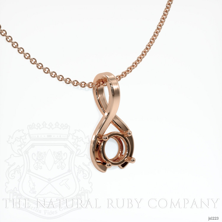 14K Rose Gold Vedic Pendant Setting