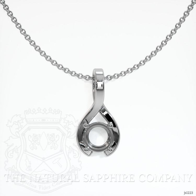 18K White Gold Vedic Pendant Setting