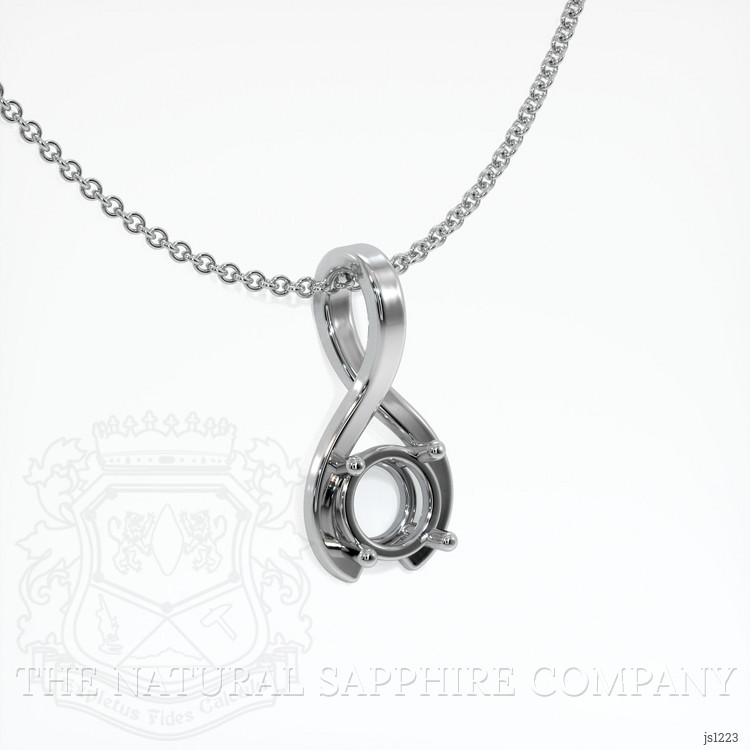 18K White Gold Vedic Pendant Setting