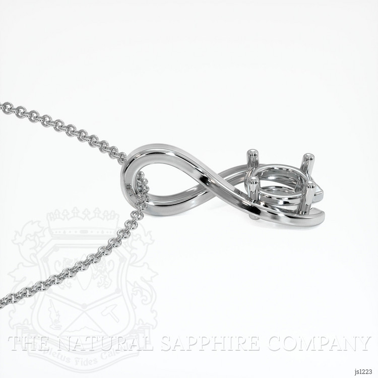 18K White Gold Vedic Pendant Setting