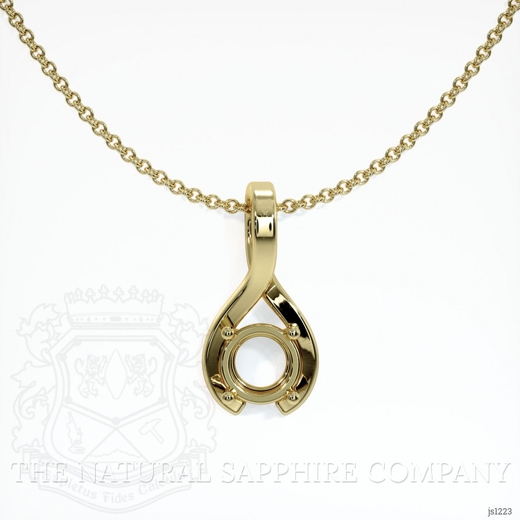 14K Yellow Gold Vedic Pendant Setting
