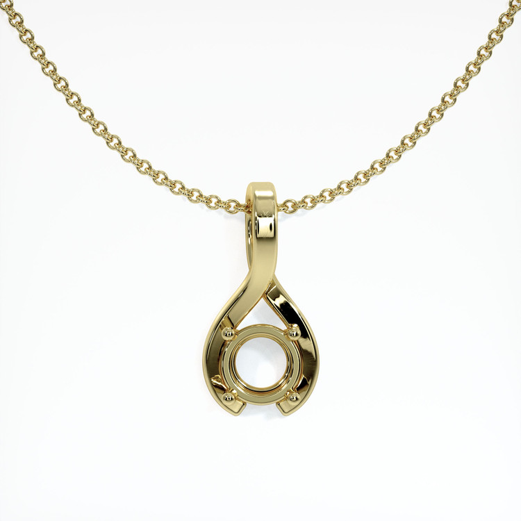 14K Yellow Gold Vedic Pendant Setting