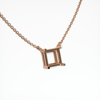 14K Rose Gold Solitaire Necklace Setting Image
