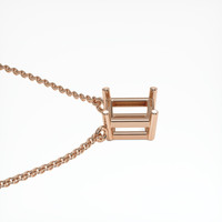 14K Rose Gold Solitaire Necklace Setting Image