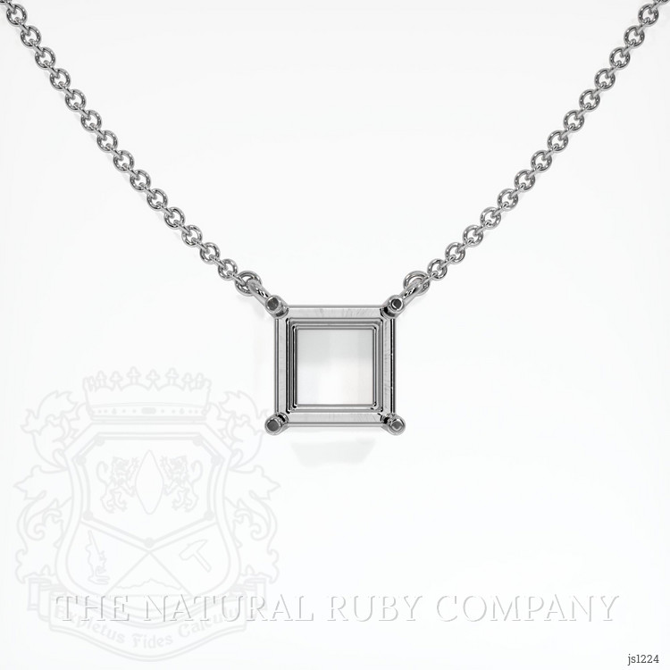 Silver Solitaire Necklace Setting
