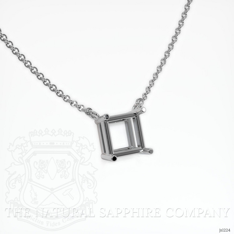 Silver Solitaire Necklace Setting
