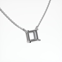 14K White Gold Solitaire Necklace Setting Image