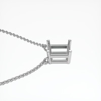 18K White Gold Solitaire Necklace Setting Image