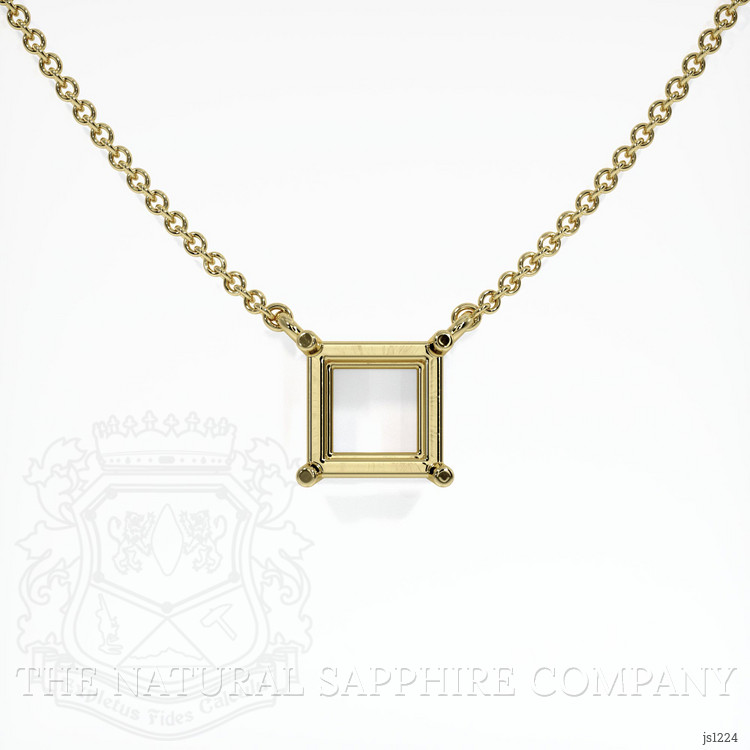 14K Yellow Gold Solitaire Necklace Setting