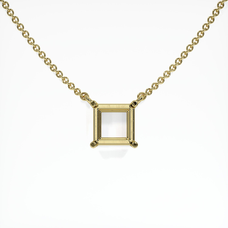 14K Yellow Gold Solitaire Necklace Setting