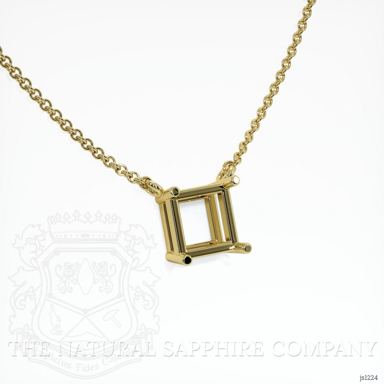 14K Yellow Gold Solitaire Necklace Setting