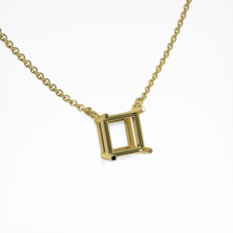 18K Yellow Gold Solitaire Necklace Setting