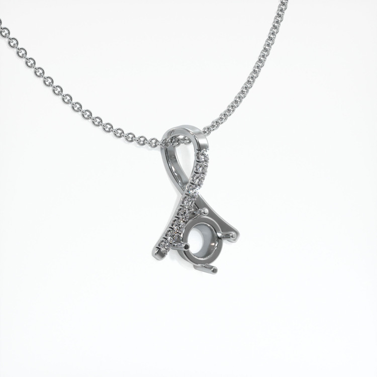 Platinum 950 Pave Pendant Setting
