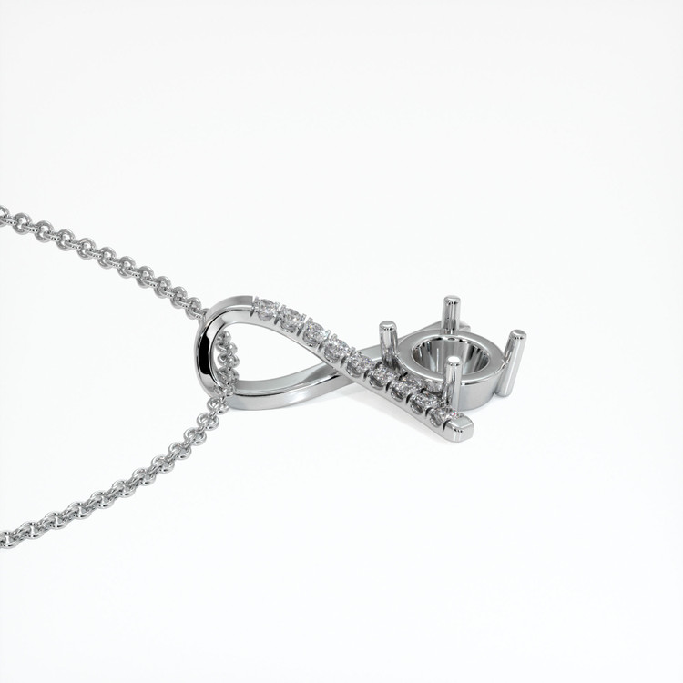 Platinum 950 Pave Pendant Setting