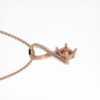 14K Rose Gold Pave Pendant Setting Image