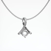 14K White Gold Pave Pendant Setting Video