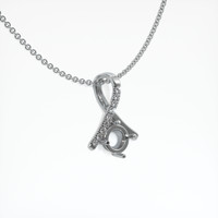 14K White Gold Pave Pendant Setting Image
