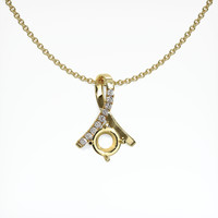 14K Yellow Gold Pave Pendant Setting Video