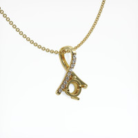 14K Yellow Gold Pave Pendant Setting Image