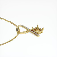 14K Yellow Gold Pave Pendant Setting Image