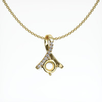 18K Yellow Gold Pave Pendant Setting Video