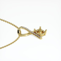 18K Yellow Gold Pave Pendant Setting Image