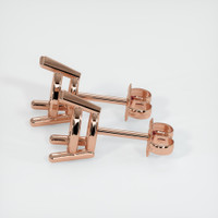 14K Rose Gold Studs Earring Setting Image